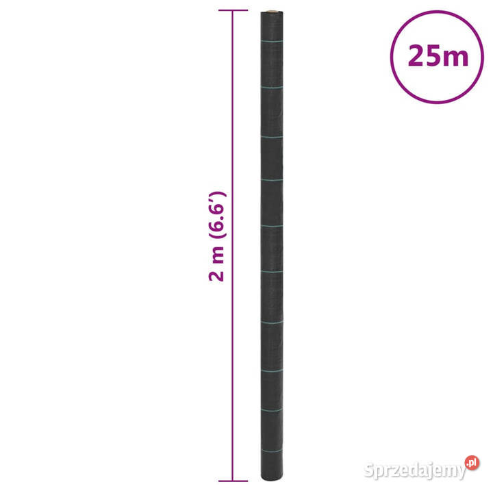 Agrowłóknina antychwastowa czarna 2x25 m PP mazowieckie