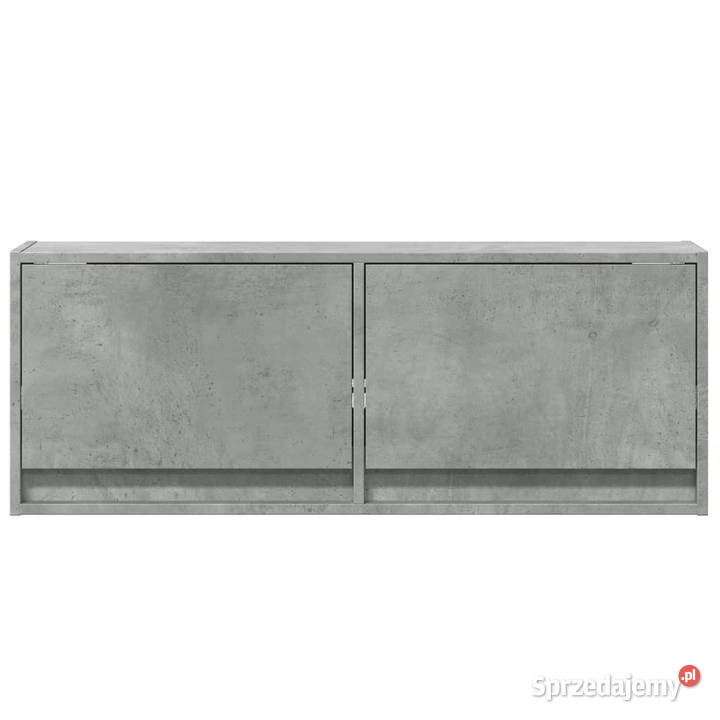 Ścienna szafka TV z LED szarość betonu 100x31x35 Meble Warszawa