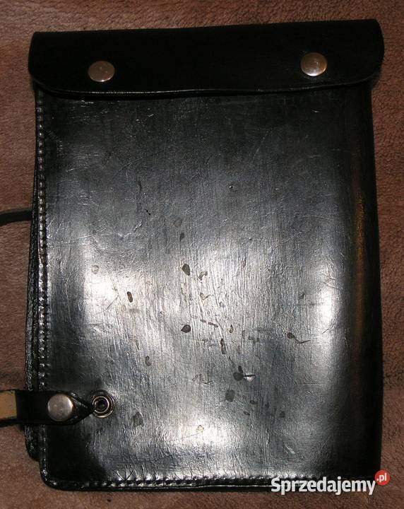 Mapnik dwustronny oficera SWA 2271 skóra Antyki, Sztuka, Kolekcje