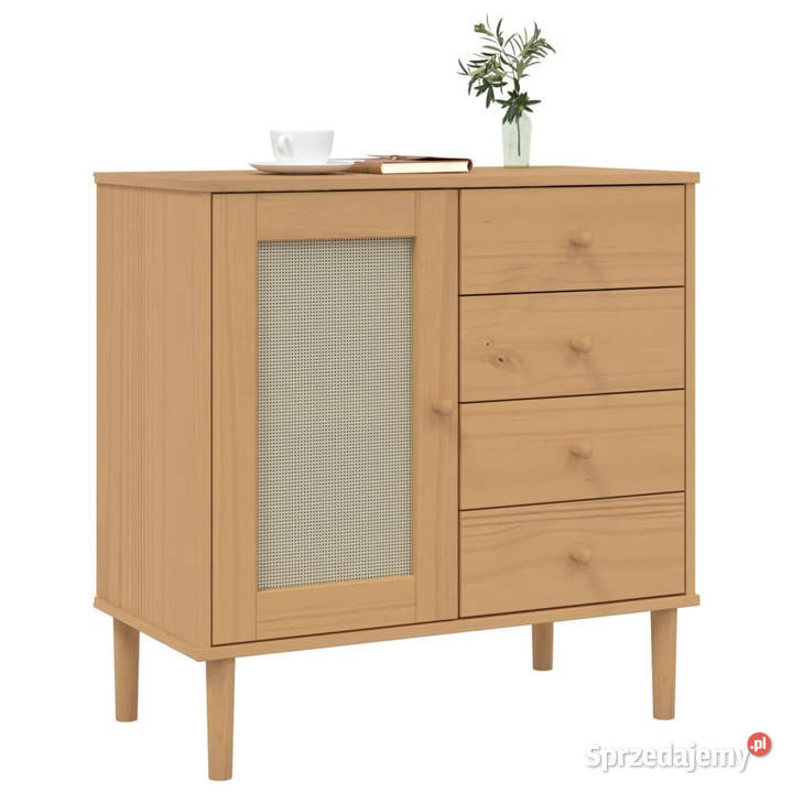 Szafka SENJA imitacja rattanu brązowa 80x40x80 mazowieckie Warszawa
