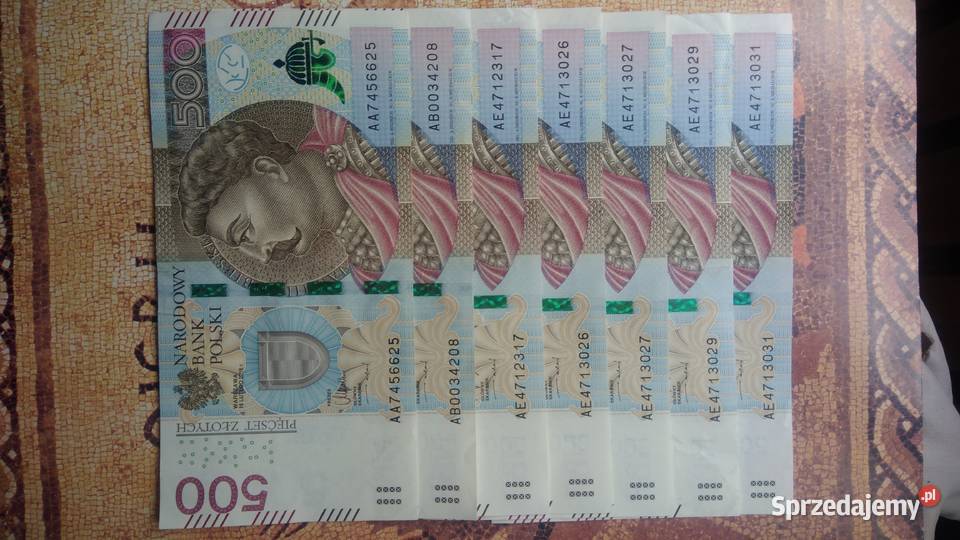 Banknoty 500pln AA AB AE Kraków