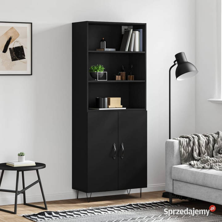 Witrynka czarna 695x34x180 materiał mazowieckie