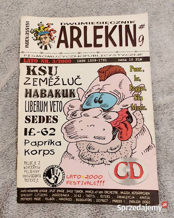 Arlekin 9 Lato 32000 Punk hc reggae fanzine Rybnik