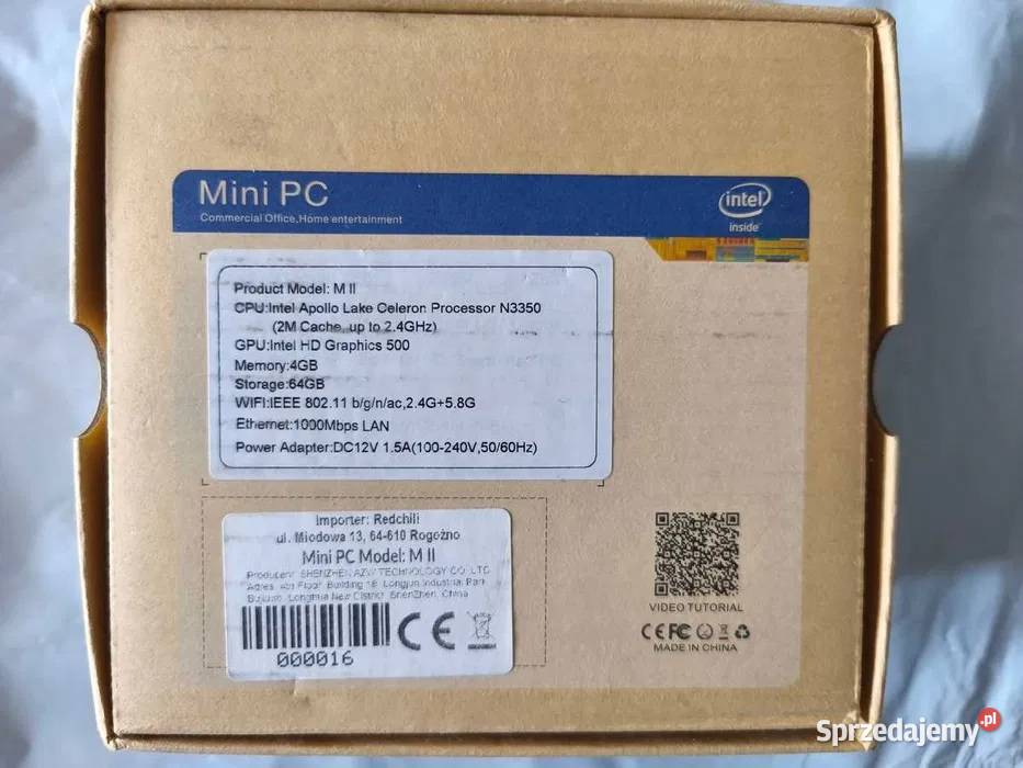 Mini PC Intel N3350 Windows 4Gb64Gb 4USB