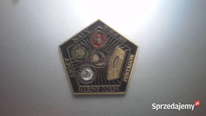 Moneta z napisem MARINE CORPS NAVY PENTAGON ARMY Wodzisław Śląski