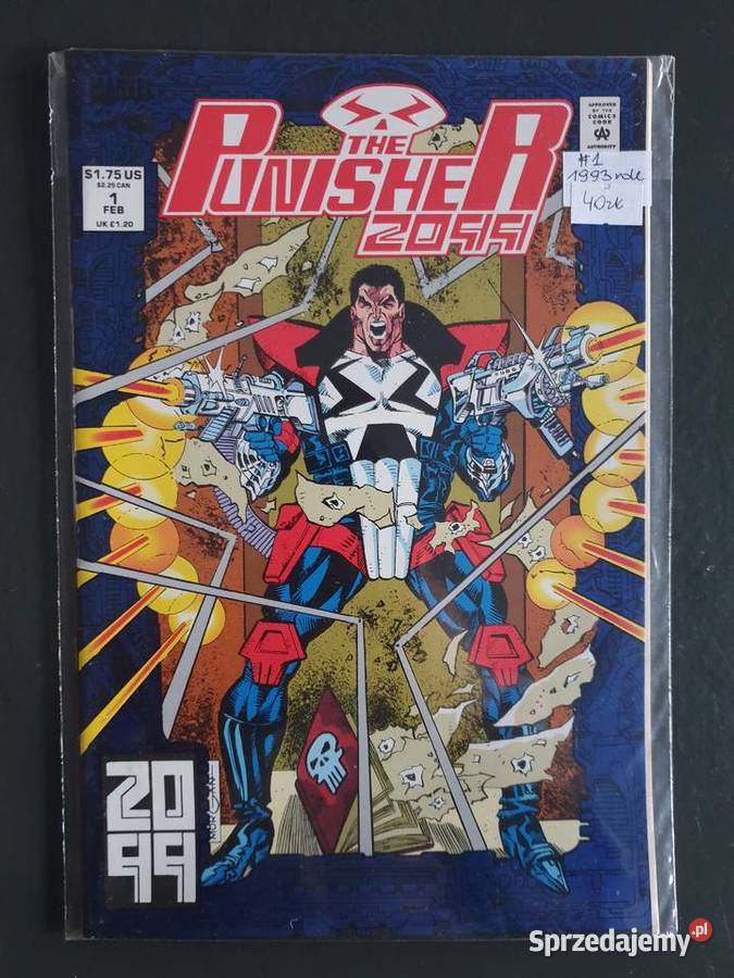 The Punisher 2099 7 oryginalnych komiksów Marvel Amerykańskie Gdynia