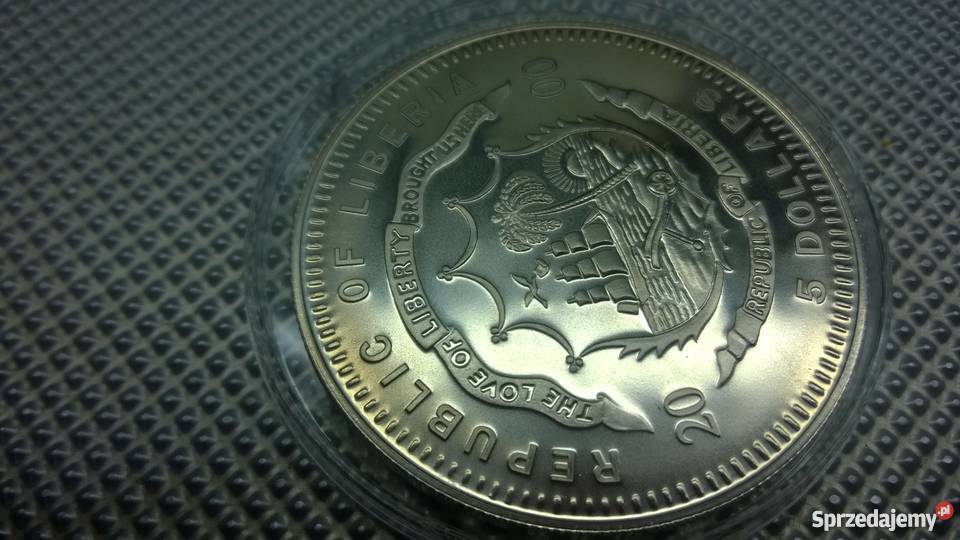 MONETA Liberia 5 dolarów 2000