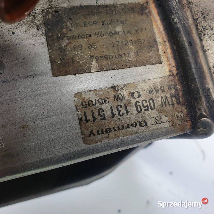 CHŁODNICZKA SPALIN VOLKSWAGEN PHAETON 059131508C Lipno sprzedam