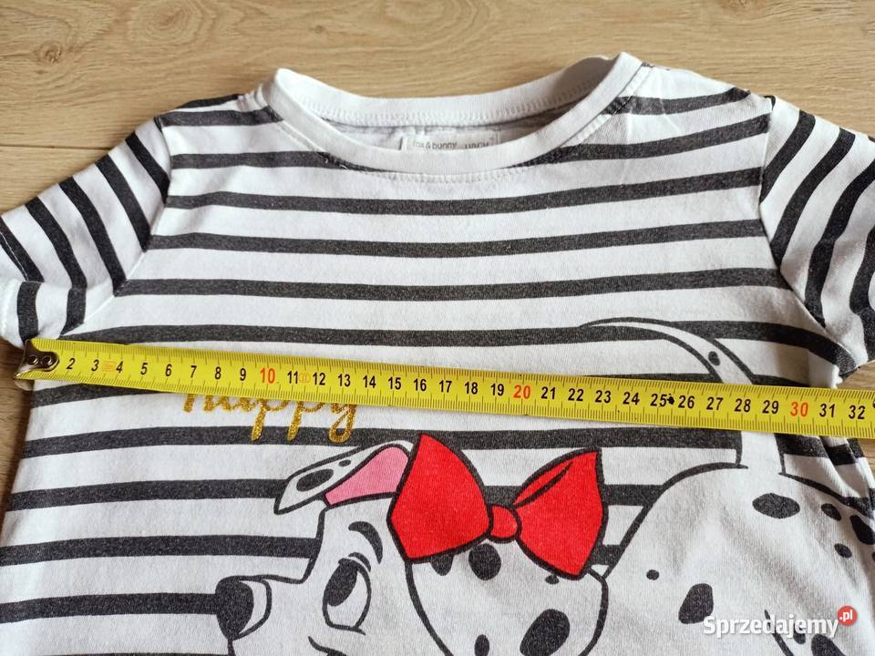 Tshirt koszulka dziewczęca biała w paski 110 Płock