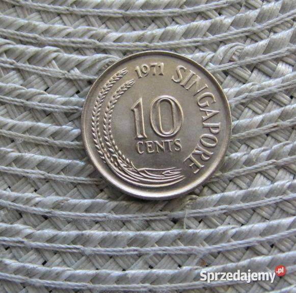 Singapur 10 Cent 1971r Ładna Kalisz