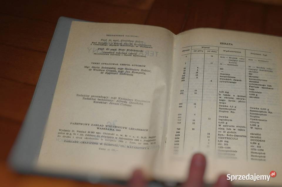 Poradnik Terapeutyczny Stanisław Bober 1969 Podręczniki