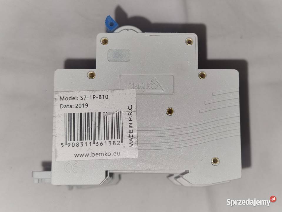 Wyłącznik nadprądowy 1P B10A A00S71PB10 BEMKO 5 Elektryka i akcesoria Warszawa