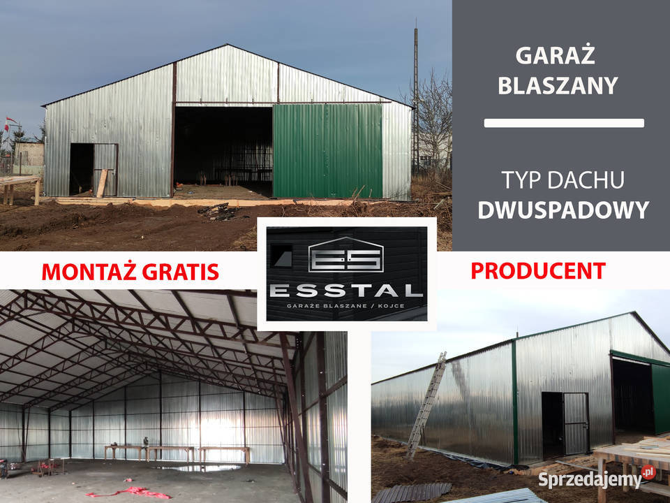 OCYNKOWANY Garaż BlaszanyKonstrukcja GARAŻE Nowy Dwór Gdański