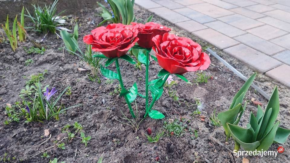 Róże stalowe rękodzieło Polskie Leszno