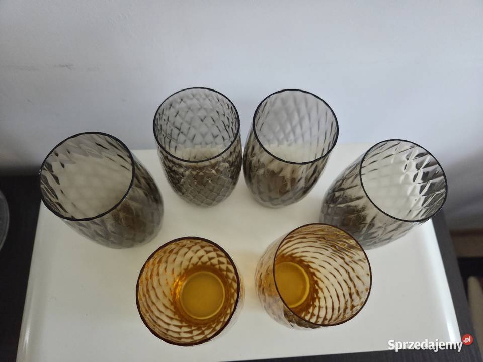 Szklanki PRL vintage Poznań