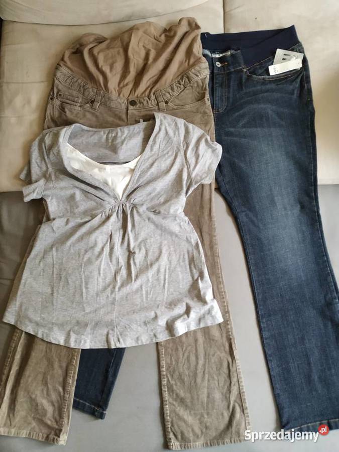 Spodnie bluzka ciążowe rozmiar 4042 jeans Dąbrowa