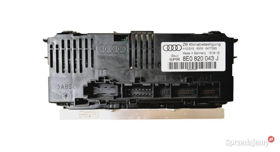 PANEL STEROWANIA NAWIEWU KLIMATYZACJI AUDI A4 B6 osobowe Wyposażenie wnętrza sprzedam