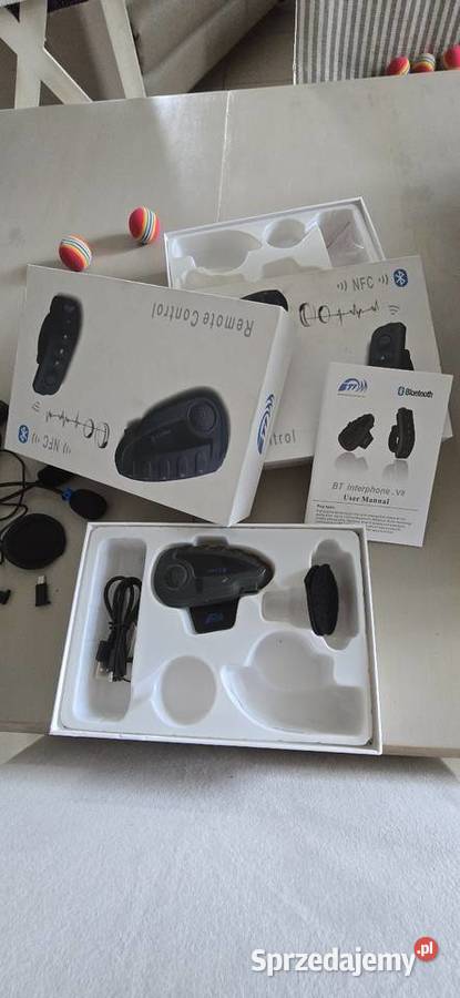 Intercom V8 do motocykla NFC Bluetooth śląskie Ruda Śląska