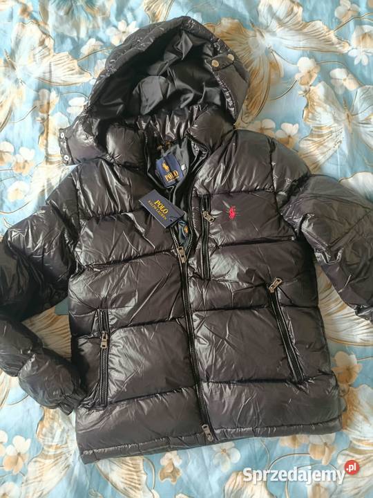 Kurtka pikowana zimowa Polo Ralph Lauren czarna Kurtki i płaszcze Białystok