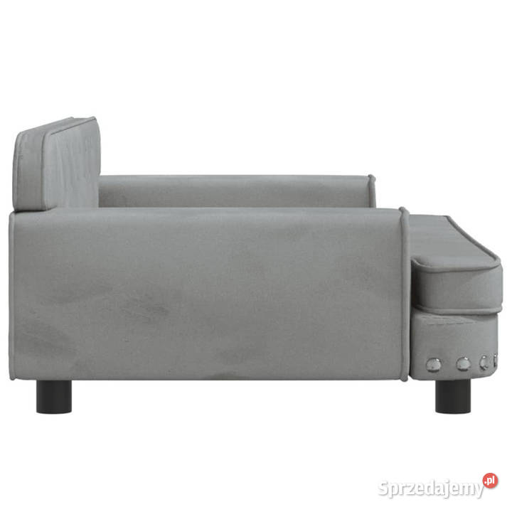 Sofa dzieci jasnoszara 90x53x30 aksamit mazowieckie Warszawa sprzedam