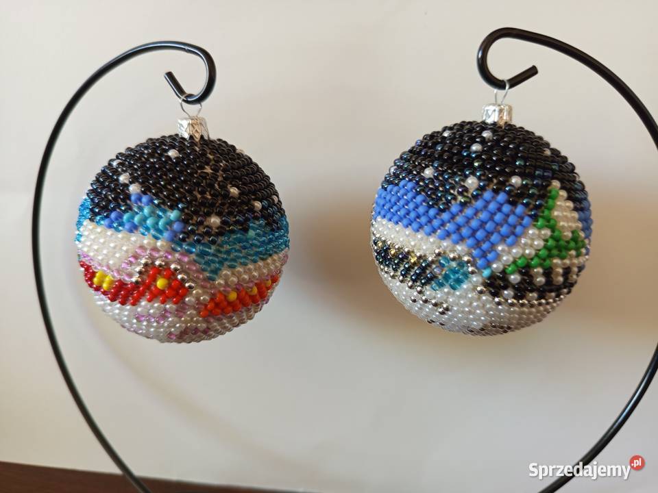 Bombka z koralików rękodzieło ozdoba prezent Boże Narodzenie Garbów