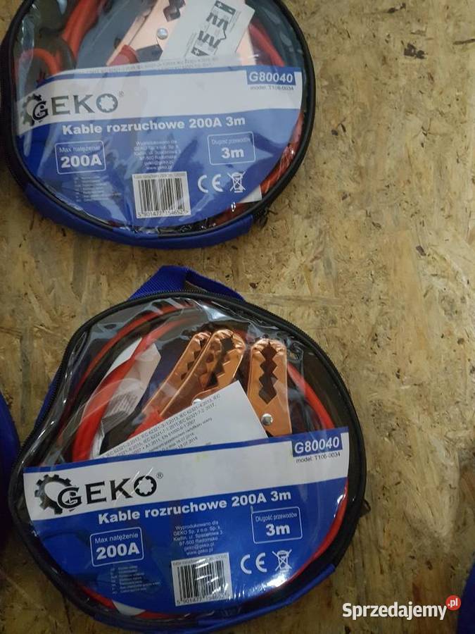 KABLE PRZEWODY ROZRUCHOWE 3M 200A POKROWIEC GEKO Głogowa