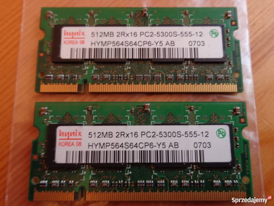 DDR2 5300s 2x512MB testowana 100 sprawna małopolskie Kraków