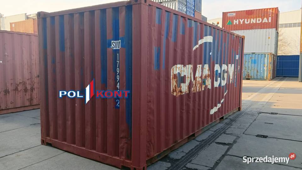 OKAZJA Kontener morski 6 metrowy 20 DV używany Produkcja Warszawa