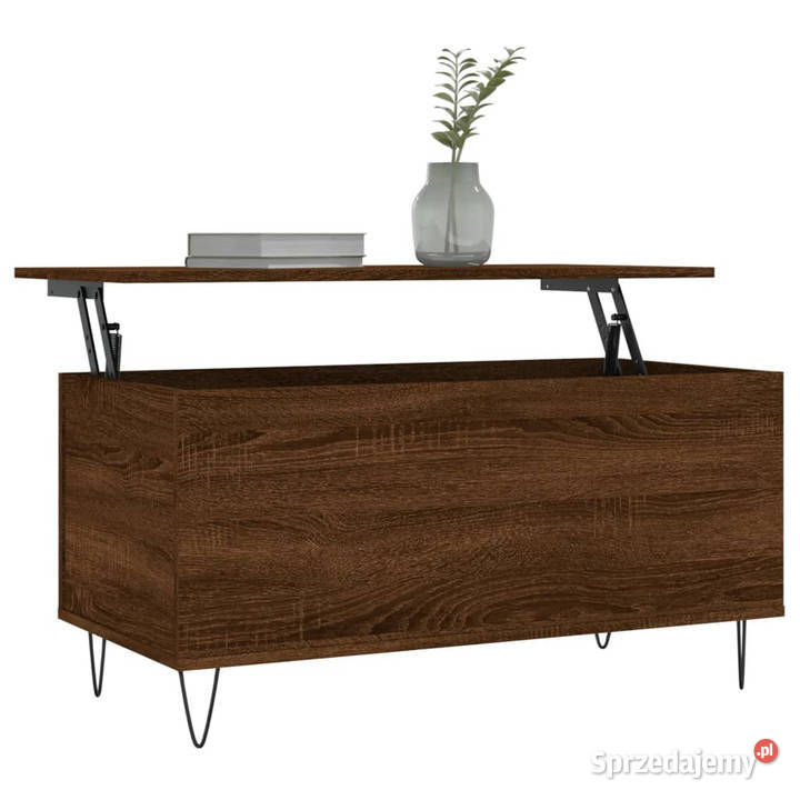 Stolik kawowy brązowy dąb 90x445x45 WM830979 Warszawa