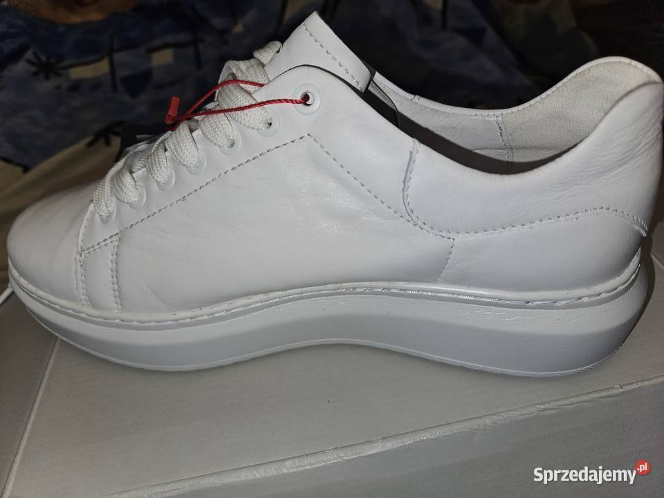 Adidasy białe damskie WOJAS Skora metka pudełko Warszawa