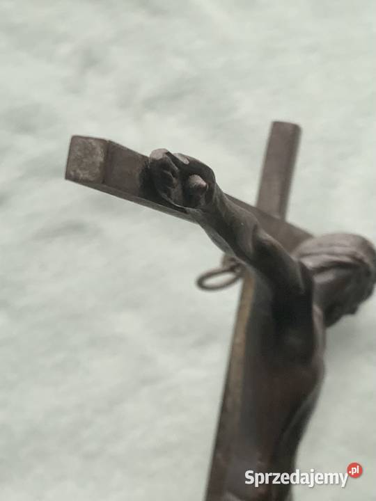 Krzyżyk na ścianę Jezus brąz Łowicz