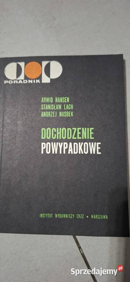 Dochodzenie powypadkowe 1 wydanie niski nakład Łęczyca