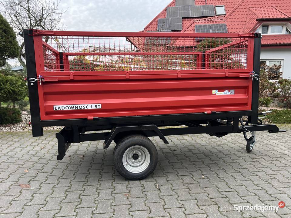 Przyczepa jednoosiowa 15T z kiprem Krosno