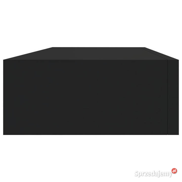 Półki ścienne z szufladą 2 czarne 60x235x10 MDF Warszawa