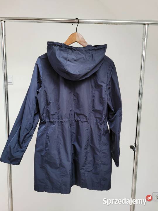 Granatowa kurtka parka z kapturem Liszki