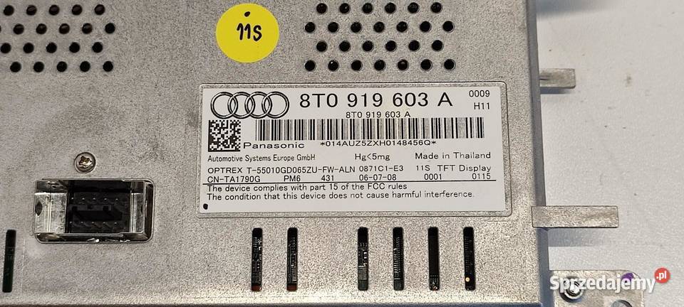 AUDI A4 B8 A5 EKRAN WYŚWIETLACZ 8T0919603A osobowe sprzedam