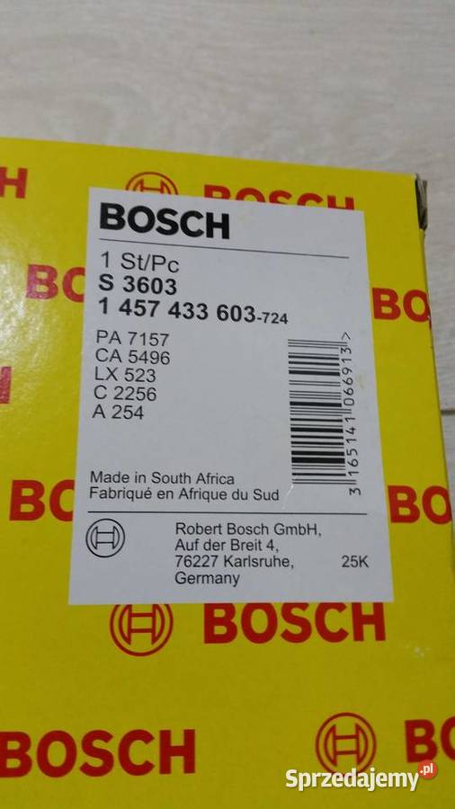 Filtr powietrza BOSCH 1457433603 Będzin