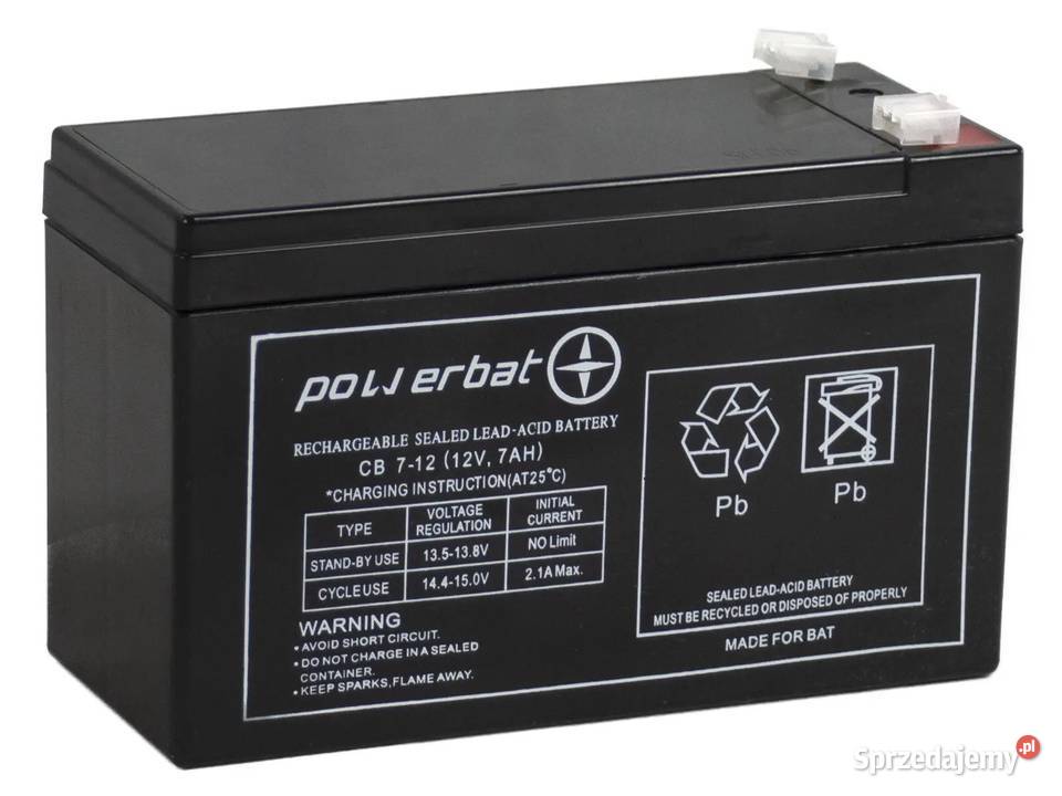 Akumulator żelowy POWERBAT CB 712 12V 7Ah śląskie sprzedam