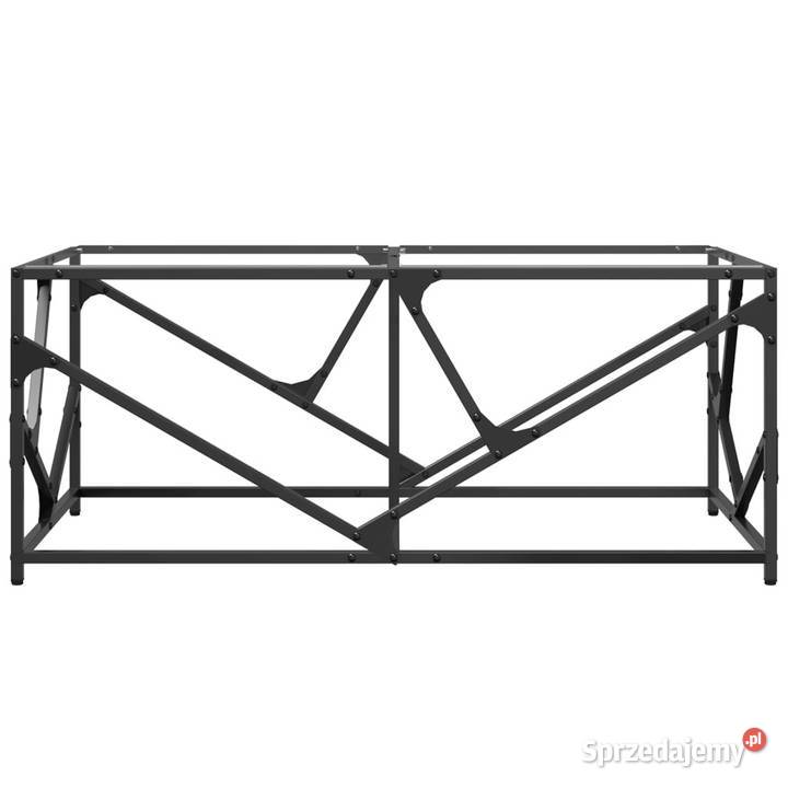 Stolik kawowy ze szklanym blatem 985x50x41 stal