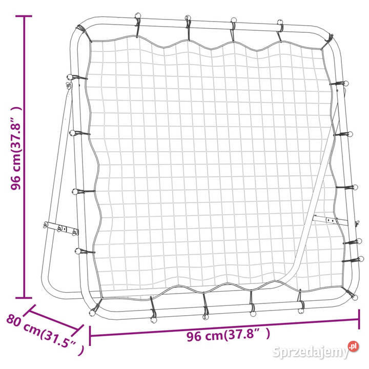 Regulowany rebounder piłkarski 96x80x96 stali i Warszawa