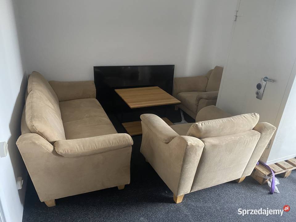 Komplet wypoczynkowy sofa 2 fotele i stolik Reguły sprzedam