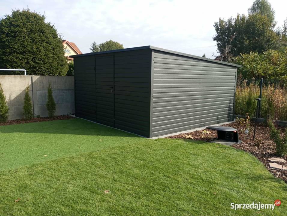 Garaż 4x5 antracyt brama uchylna do góry Gołąb