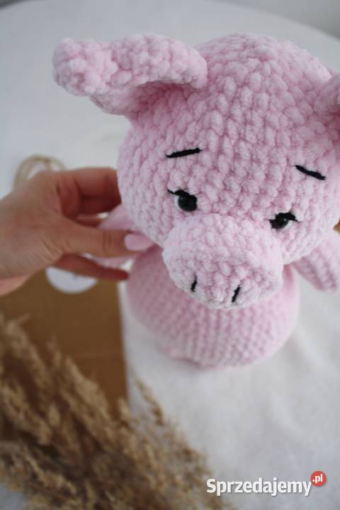Szydełkowa maskotka świnka handmade Kraków