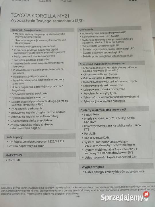 Sprzedam Toyota Corolla Pierwszy właściciel Ostrów Wielkopolski sprzedam