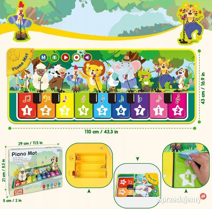 MATA EDUKACYJNA muzyczna dźwięki ZWIERZĄT sprzedam