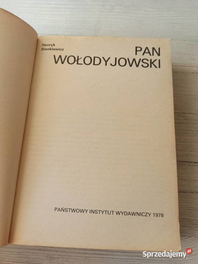 Pan Wołodyjowski Henryk Sienkiewicz 1978 tradycyjny podręcznik