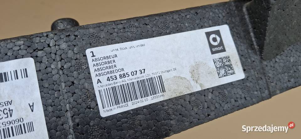SMART FORFOUR W453 TWINGO III ABSORBER ZDERZAKA