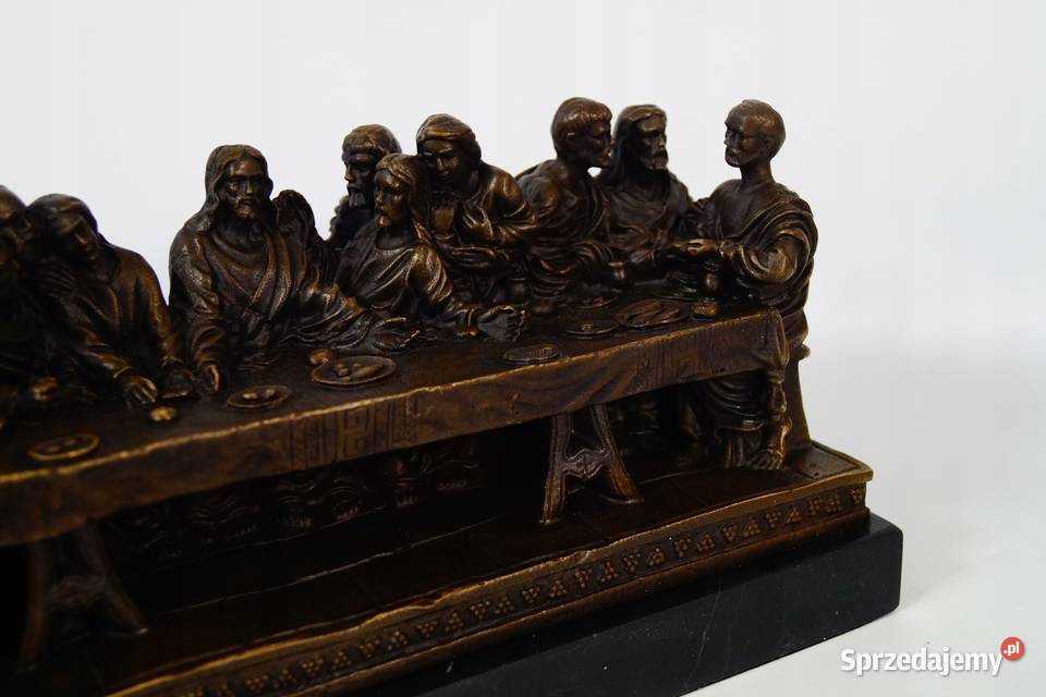 OSTATNIA WIECZERZA figura z brązu rzeźba biblia wielkopolskie Gizałki