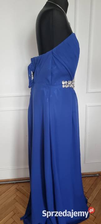 Sprzedam śliczną grantową sukienkę rozmiar 4246 niebieski Białystok sprzedam