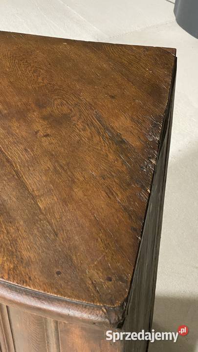 Rustykalna dębowa szafka narożna XIXXX w antyk Budno